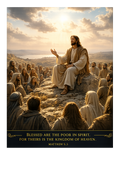 Blessed Are the Poor in Spirit | Matthew 5:3 | Printable Digital Download