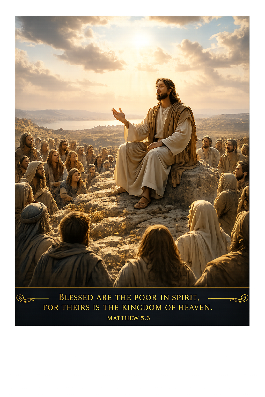 Blessed Are the Poor in Spirit | Matthew 5:3 | Printable Digital Download